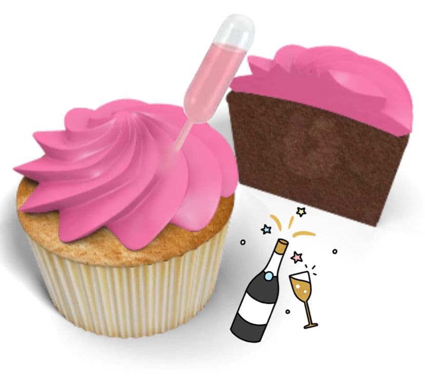 Boozy flavors cupcake